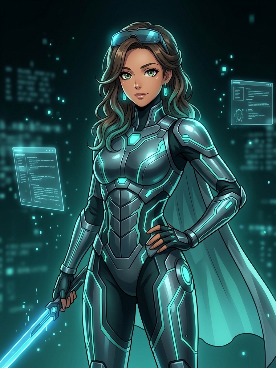 Technology Doctor anime super hero character